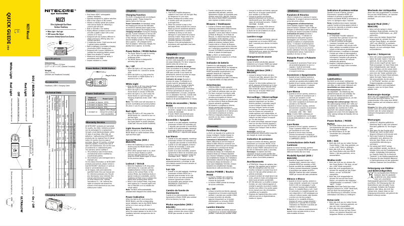 Página nº 1 - Manual de usuario Nitecore NU21