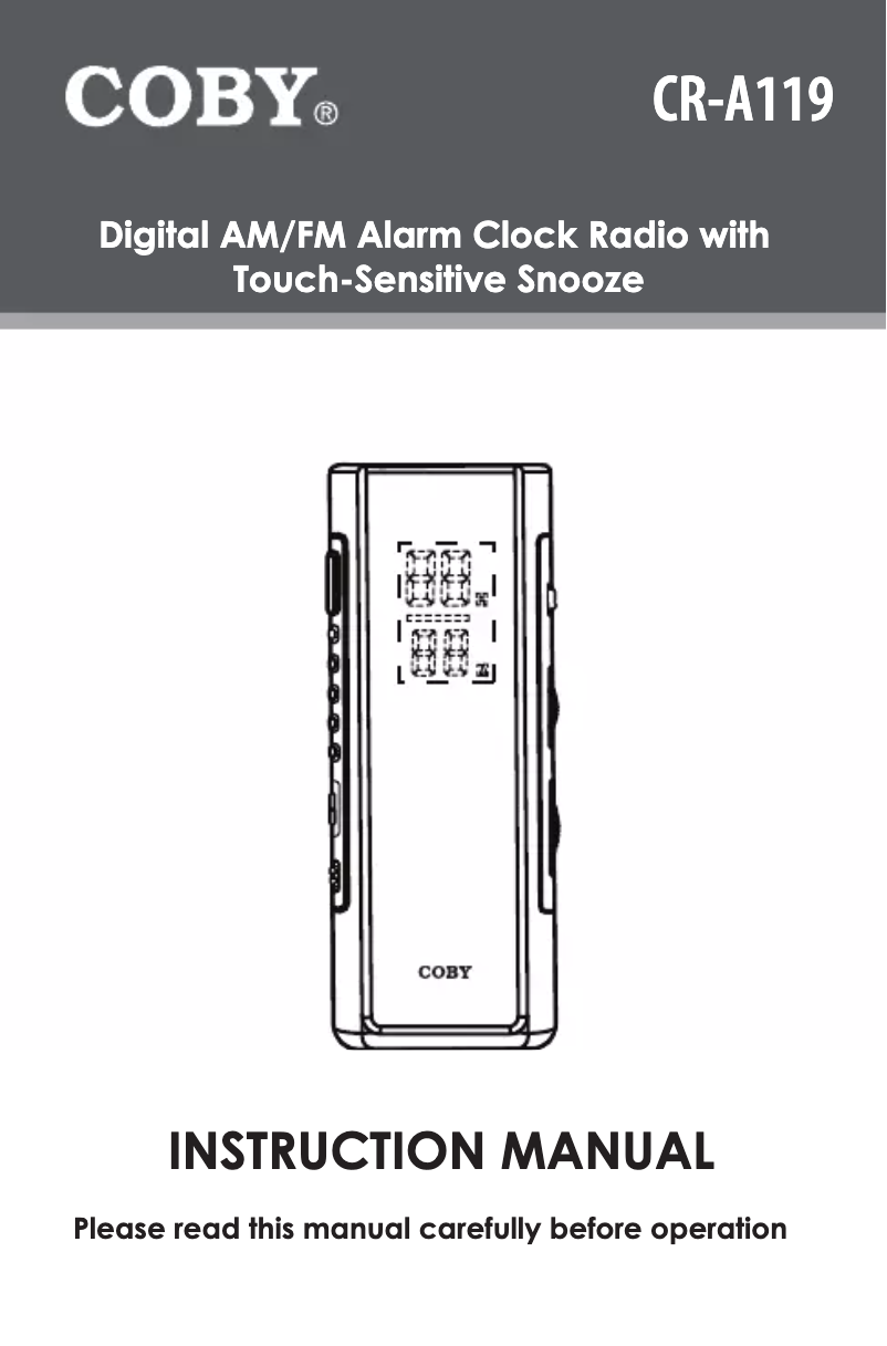 Página 1 del manual Manual de usuario Coby CR-A119