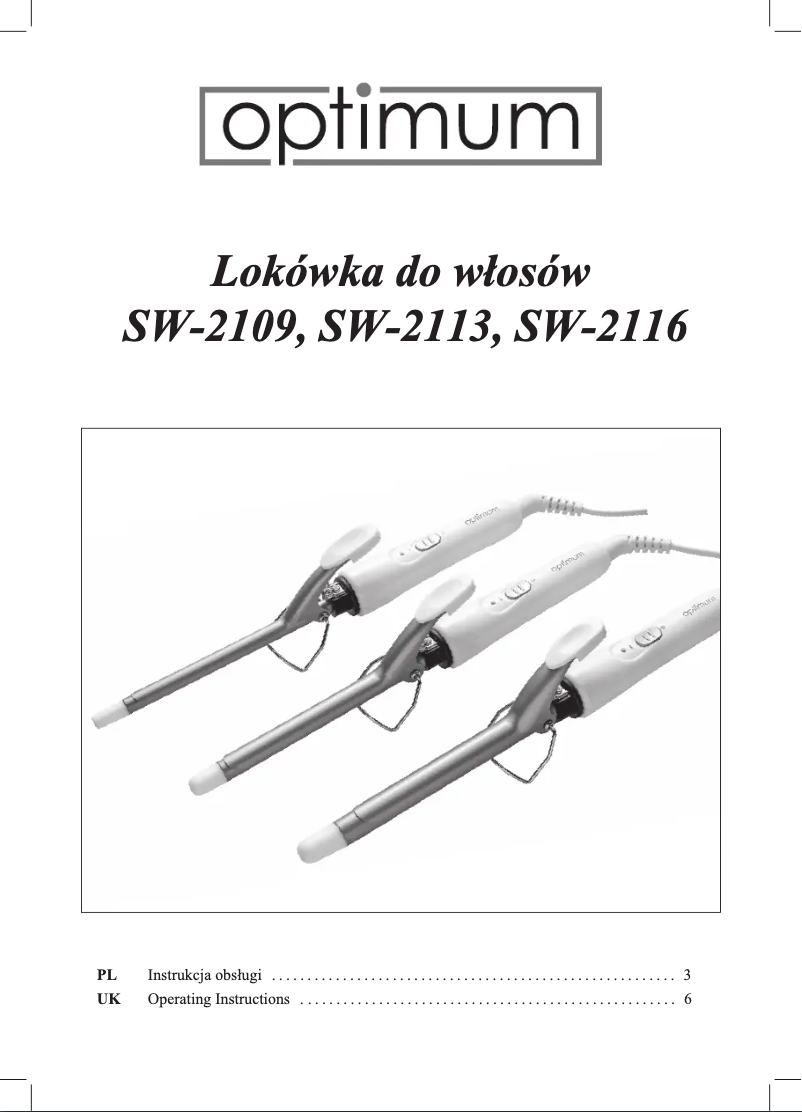 Página 1 del manual Manual de usuario Optimum SW-2113