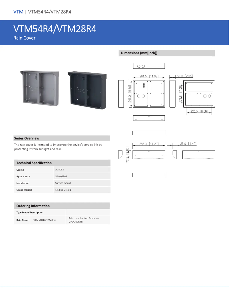 Página nº 1 - Manual de usuario Dahua Technology VTM28R4