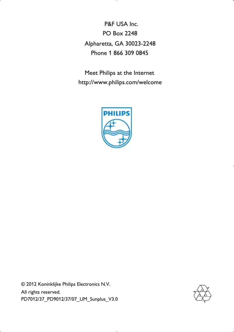 Imagen de la primera página del manual del dispositivo PD7012