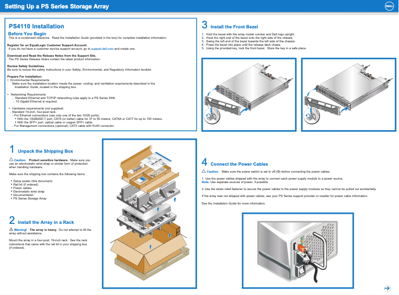 Página 1 del manual Manual de usuario Dell EqualLogic PS M4110