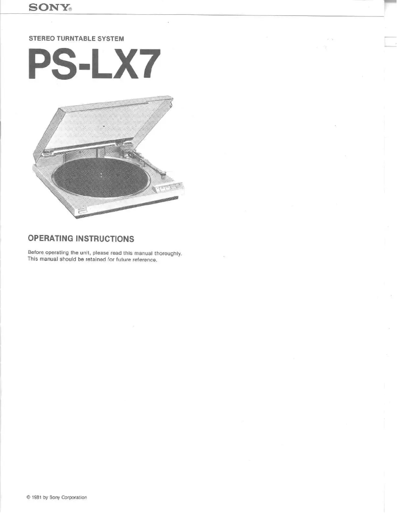 Imagen de la primera página del manual del dispositivo PS-LX7