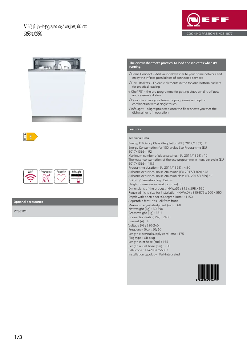 Imagen de la primera página del manual del dispositivo S153ITX05G