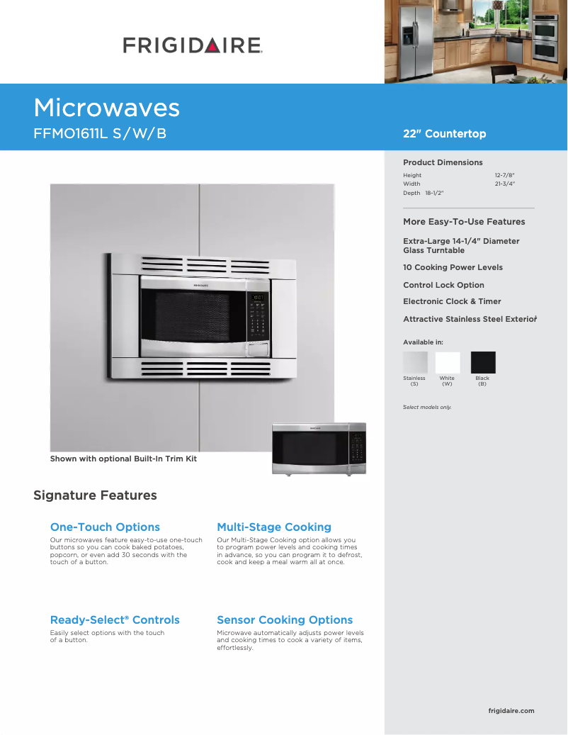 Imagen de la primera página del manual del dispositivo FFMO1611LS