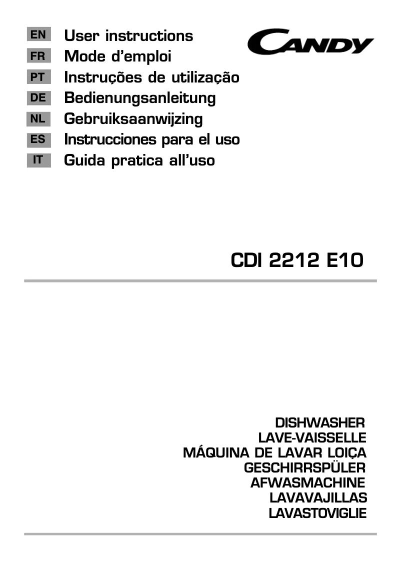 Imagen de la primera página del manual del dispositivo CDI 2212 E10