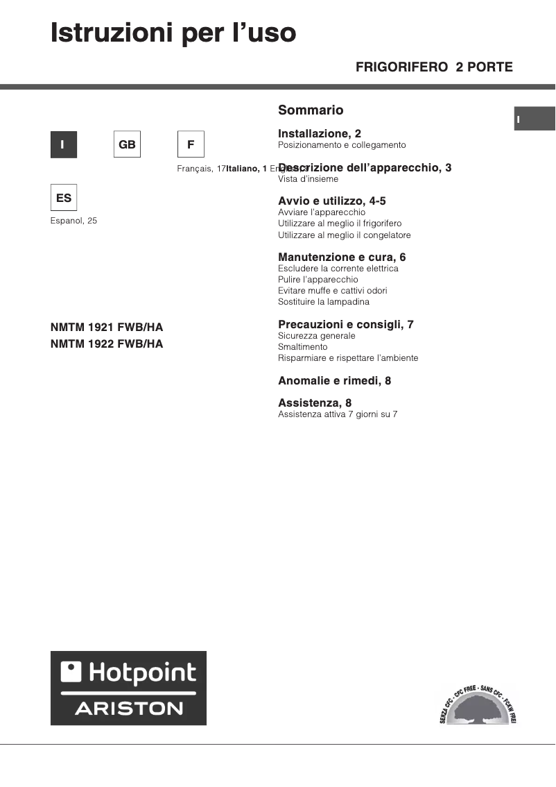 Imagen de la primera página del manual del dispositivo NMTM 1921 FWB