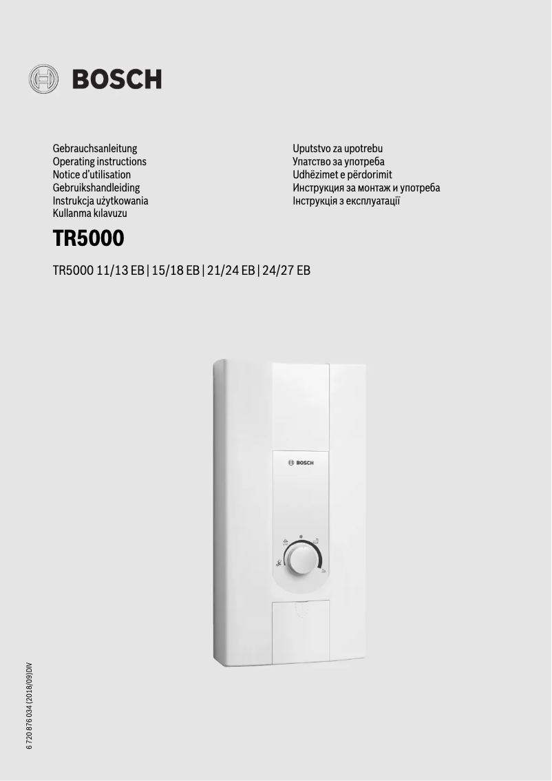 Imagen de la primera página del manual del dispositivo TR5000