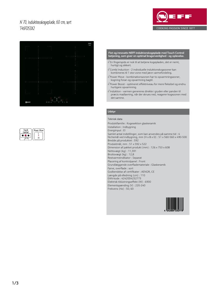 Imagen de la primera página del manual del dispositivo T46FD53X2