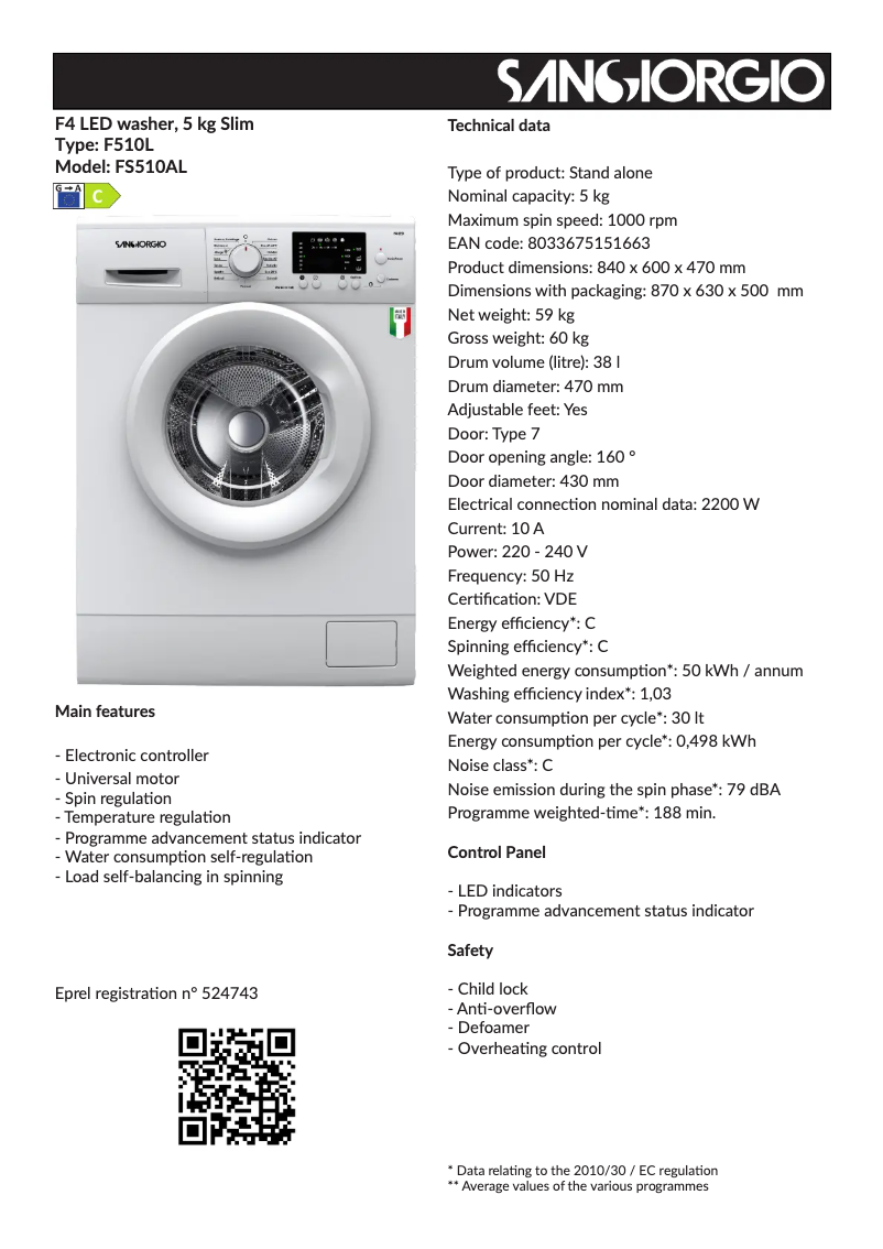 Imagen de la primera página del manual del dispositivo F510L