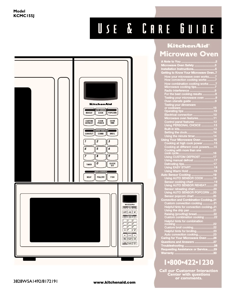 Página 1 del manual Manual de usuario KitchenAid KCMC155JWH0