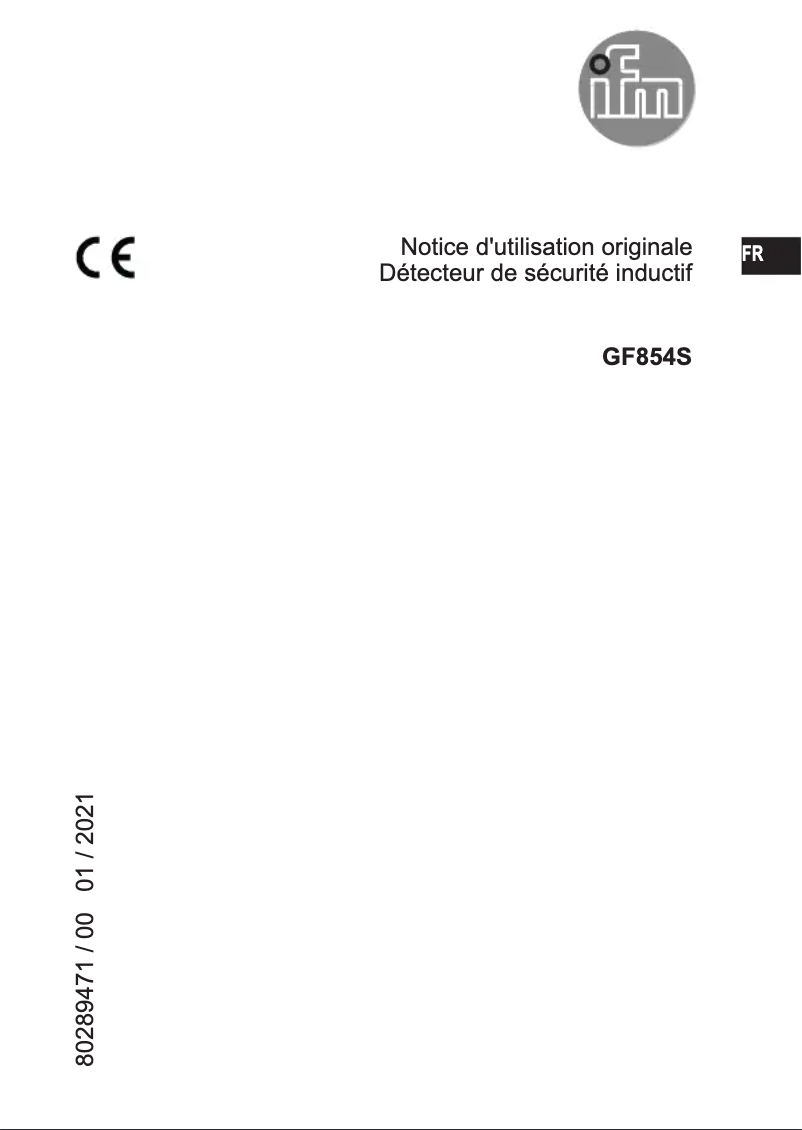 Página 1 del manual Manual de usuario IFM GF854S