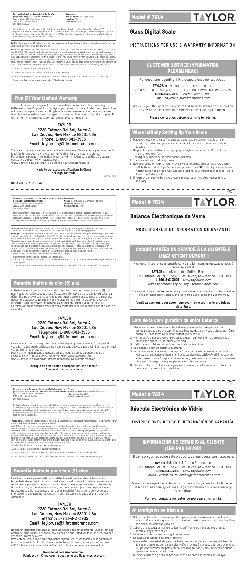 Imagen de la primera página del manual del dispositivo 761441932