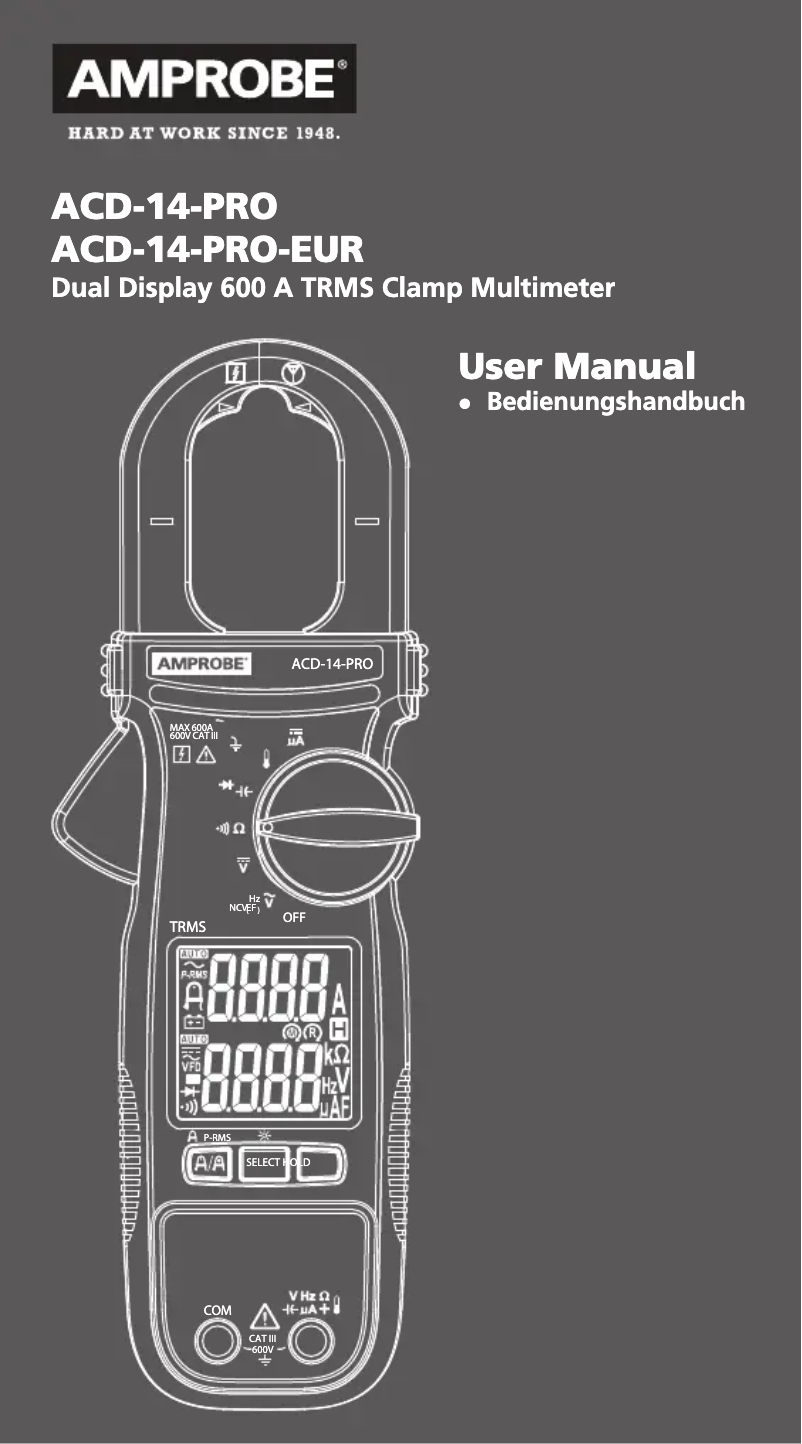 Imagen de la primera página del manual del dispositivo ACD-14-PRO