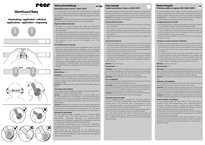 Página 1 del manual Manual de usuario Reer SilentGuard Baby 53074