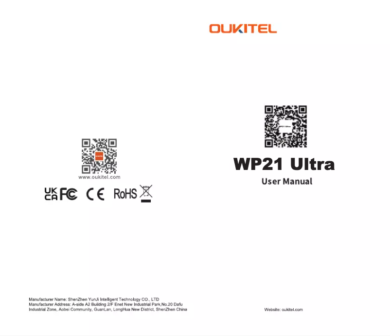 Página nº 1 - Manual de usuario Oukitel WP21 Ultra