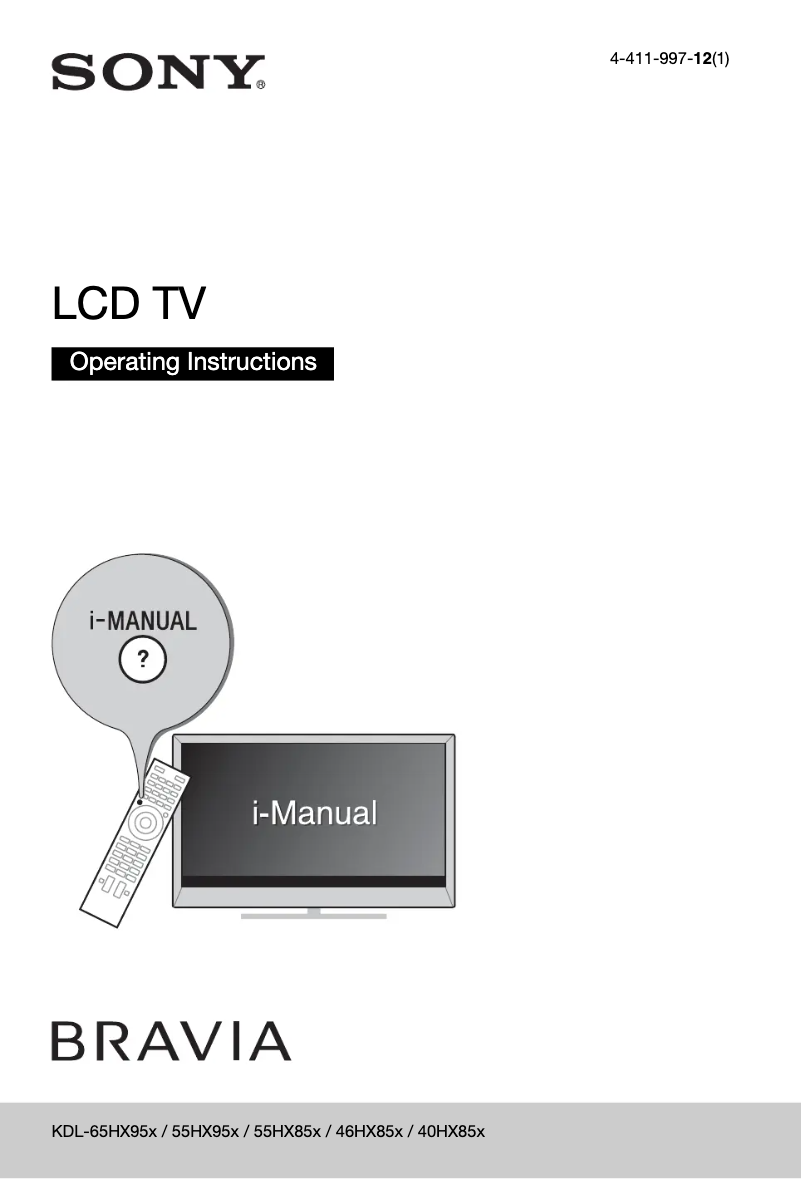 Página 1 del manual Manual de usuario Sony KDL-55HX853