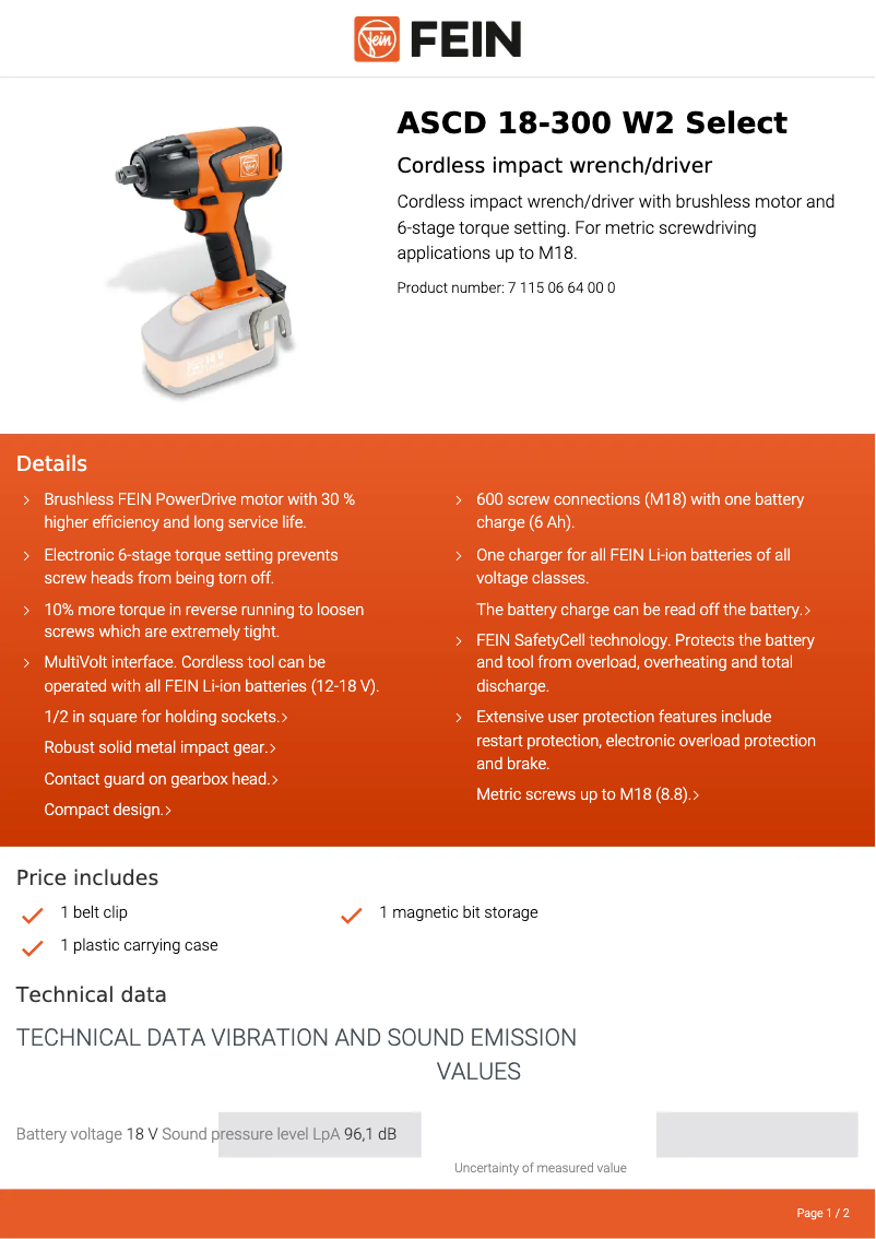 Imagen de la primera página del manual del dispositivo ASCD 18-300 W2 Select