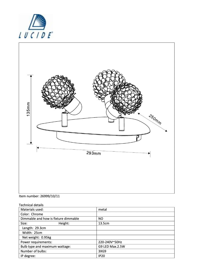 Página 1 del manual Manual de usuario Lucide Kyra-LED