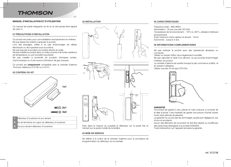 Imagen de la primera página del manual del dispositivo 512748