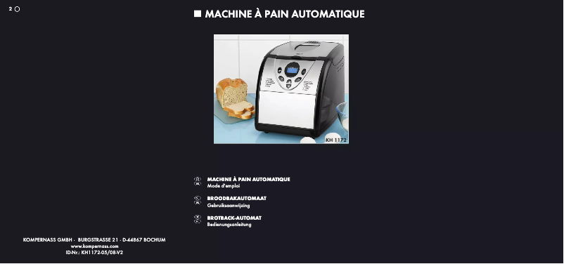 Página 1 del manual Manual de usuario Bifinett KH 1172