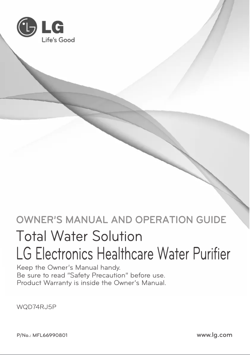 Página 1 del manual Manual de usuario LG WQD74RJ5P