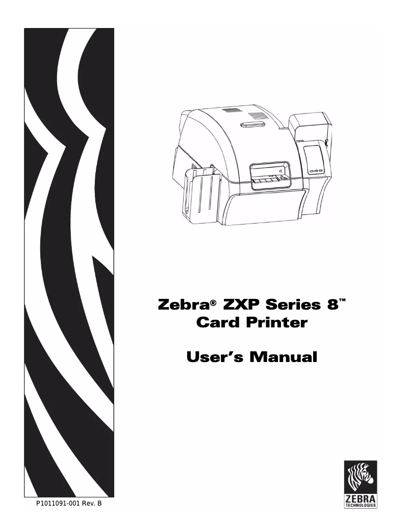 Imagen de la primera página del manual del dispositivo ZXP S8