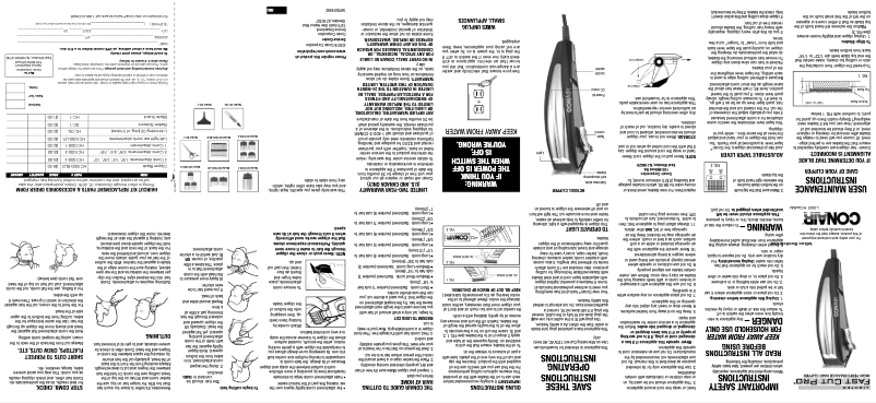 Página nº 1 - Manual de usuario Conair HC1000L