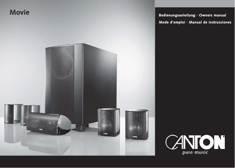 Página 1 del manual Manual de usuario Canton Movie 3005