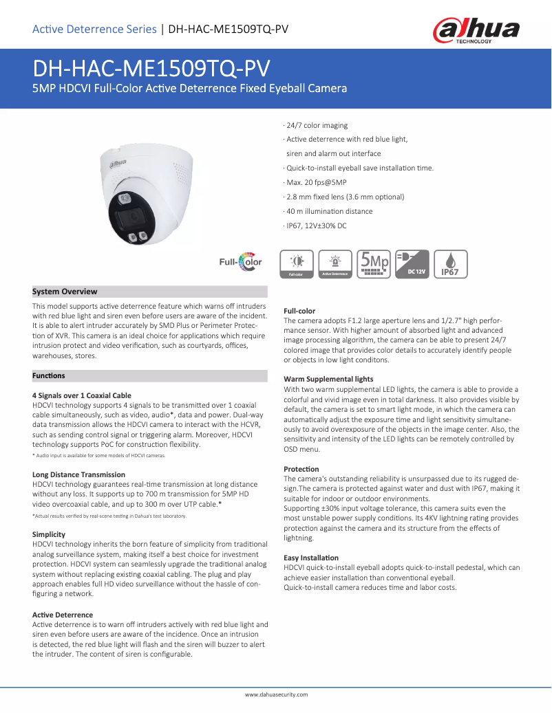 Imagen de la primera página del manual del dispositivo HAC-ME1509TQ-PV