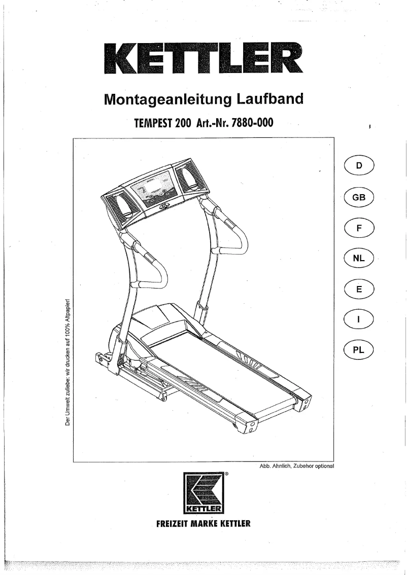 Página 1 del manual Manual de usuario Kettler Tempest 200