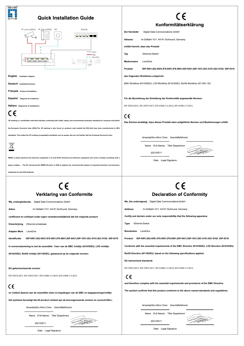 Imagen de la primera página del manual del dispositivo IGP-0501