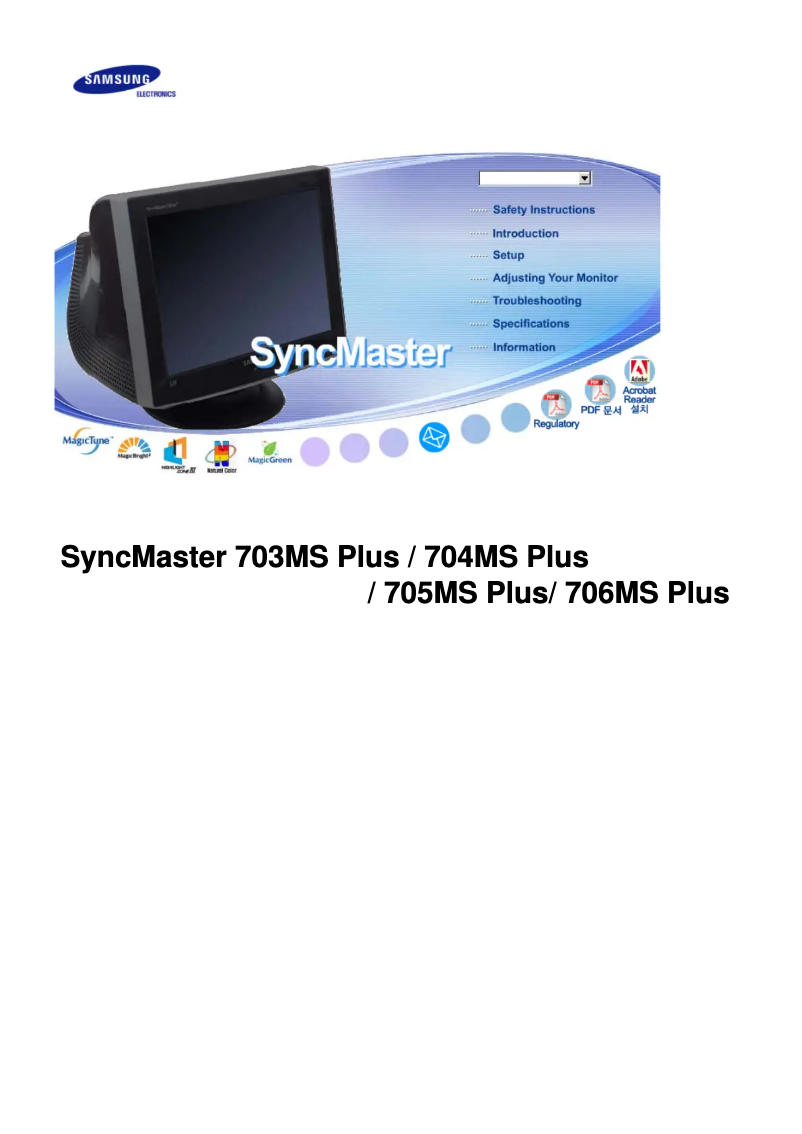 Página 1 del manual Manual de usuario Samsung SyncMaster 704MS Plus