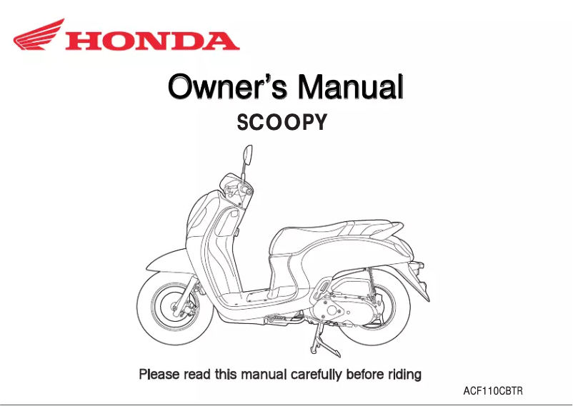 Página nº 1 - Manual de usuario Honda Scoopy (2024)