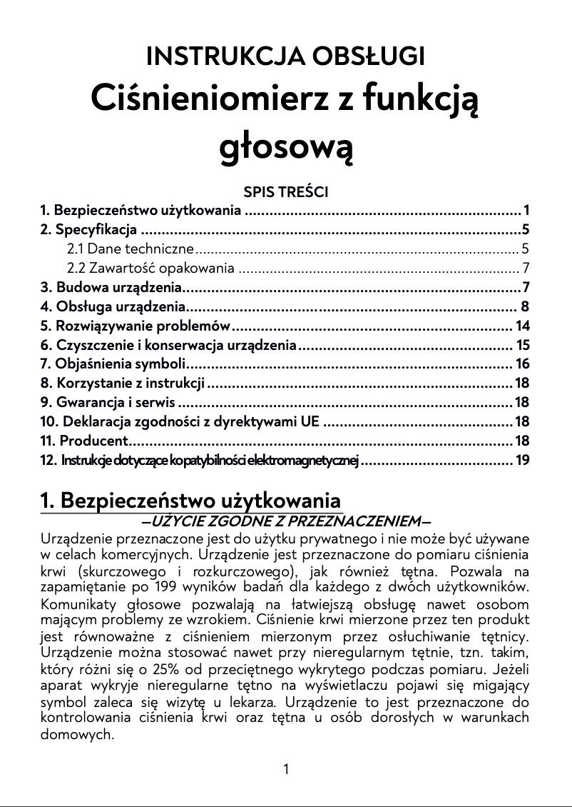 Imagen de la primera página del manual del dispositivo AOJ-30C