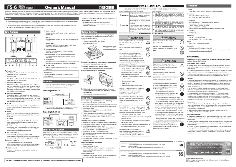Imagen de la primera página del manual del dispositivo FS-6