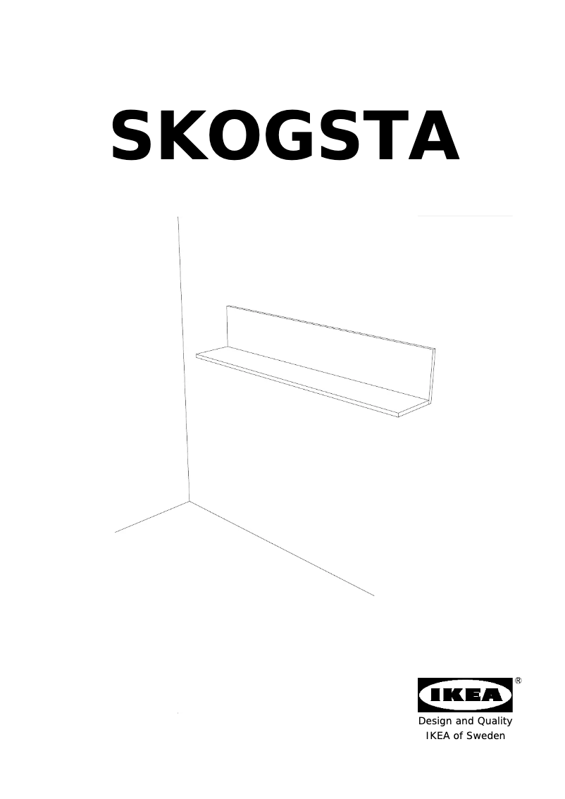 Imagen de la primera página del manual del dispositivo SKOGSTA