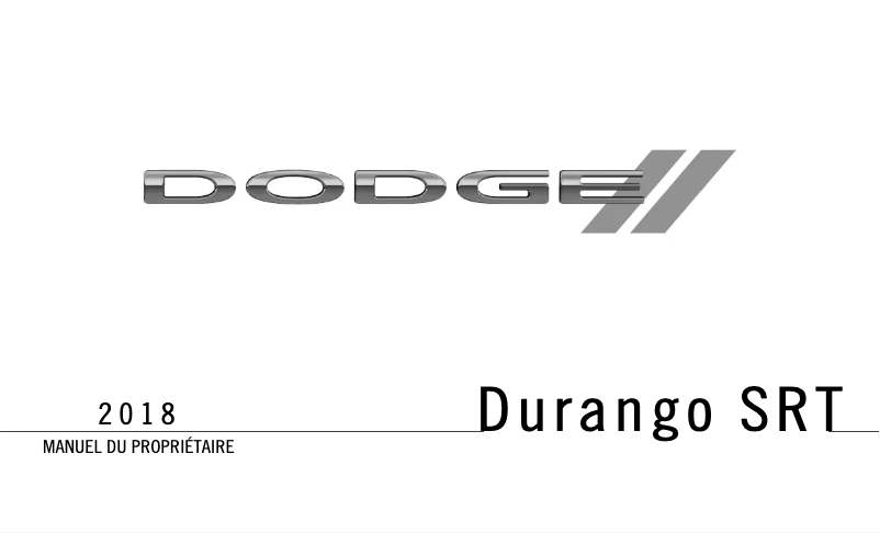Página 1 del manual Manual de usuario Dodge Durango SRT (2018)
