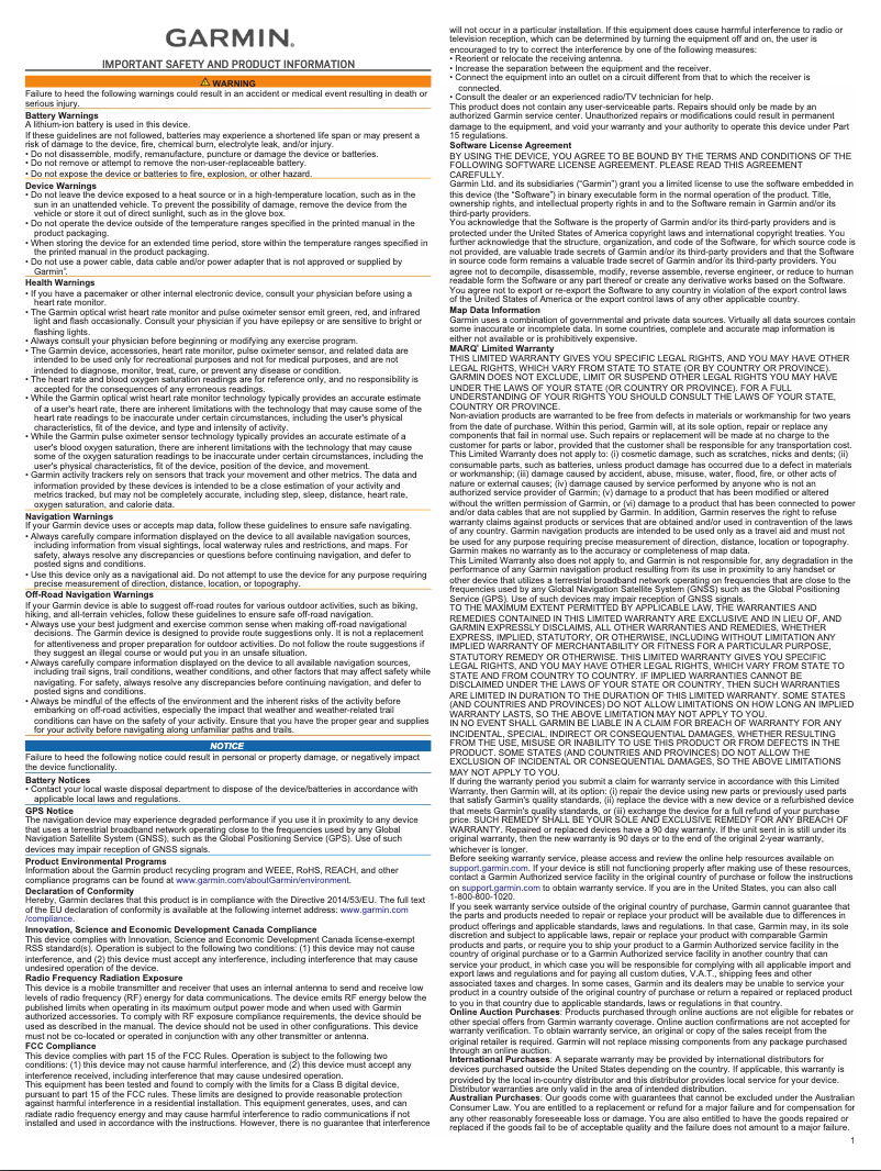 Imagen de la primera página del manual del dispositivo MARQ Adventurer