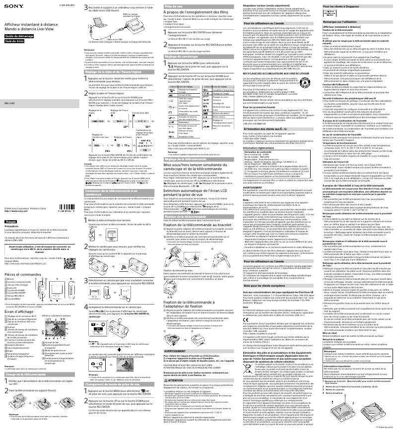 Imagen de la primera página del manual del dispositivo Handycam HDR-AS300R