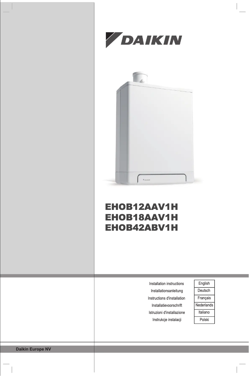 Imagen de la primera página del manual del dispositivo EHOB18AAV1H