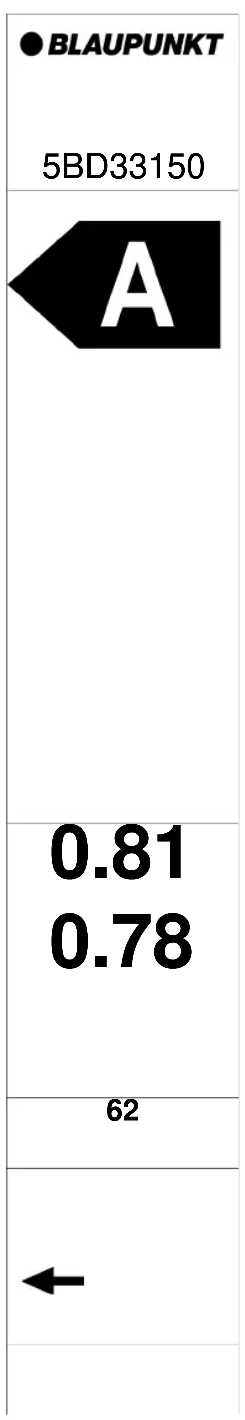 Página 1 del manual Etiqueta energética Blaupunkt 5BD33150