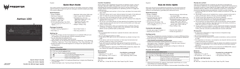 Página nº 1 - Manual de usuario Acer Predator Aethon 100