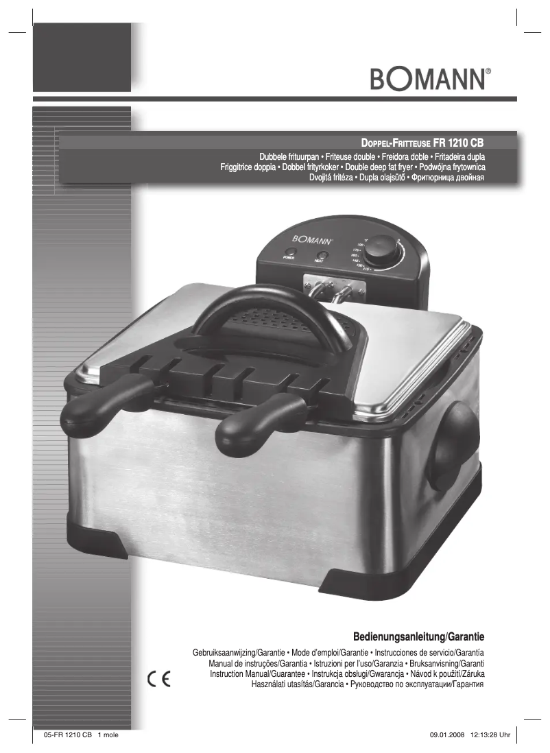 Imagen de la primera página del manual del dispositivo FR 1210 CB