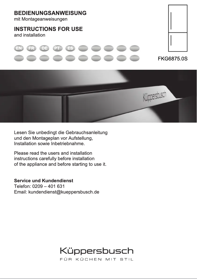Página 1 del manual Manual de usuario Küppersbusch FKG6875.0S