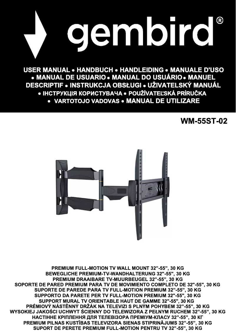 Página 1 del manual Manual de usuario Gembird WM-55ST-02