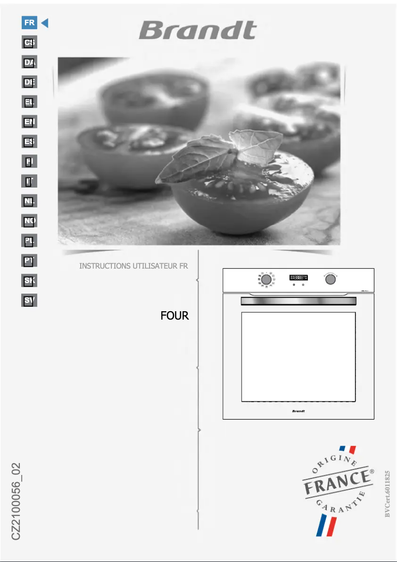 Página 1 del manual Manual de usuario Brandt BFP2521B