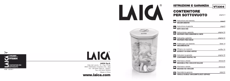 Imagen de la primera página del manual del dispositivo VT3115