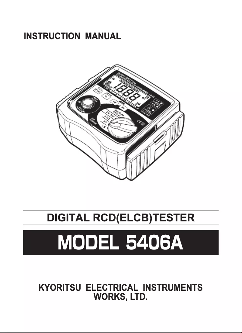 Página 1 del manual Manual de usuario Kyoritsu 5406A