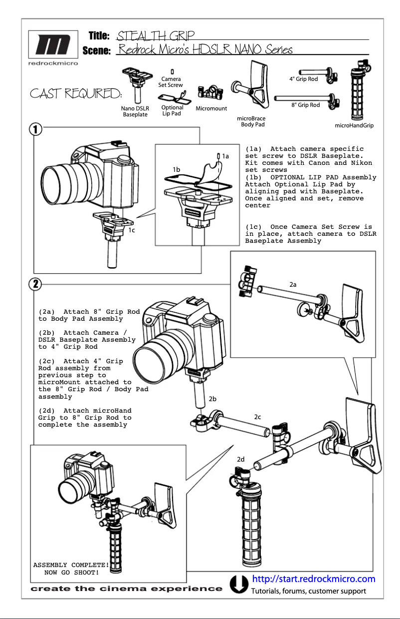 Página nº 1 - Manual de usuario Redrock Micro Nano Stealth Grip